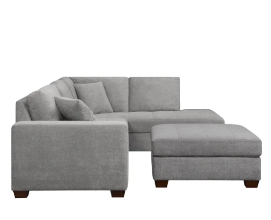 Miles Fabric Sectional with Ottoman