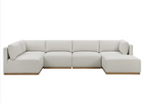 Henredon Murphy Fabric Modular Sectional with Ottoman