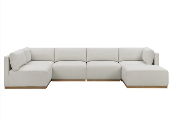 Henredon Murphy Fabric Modular Sectional with Ottoman