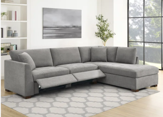 Thomasville Miles Fabric Sectional with Power Footrest