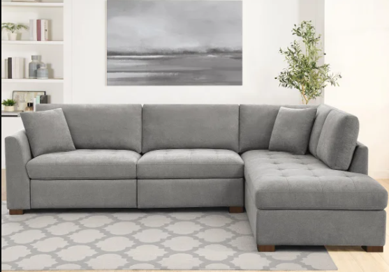 Thomasville Miles Fabric Sectional with Power Footrest