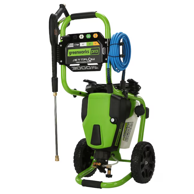 Greenworks Pro 3000 PSI 2-GPM Cold Water Electric Pressure Washer with 5 Spray Tips (used)