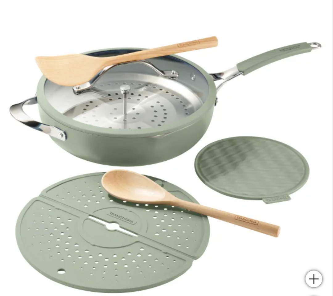 Tramontina 5-quart All-In-One Plus Ceramic Non-Stick Pan, 7-piece Set (open box)