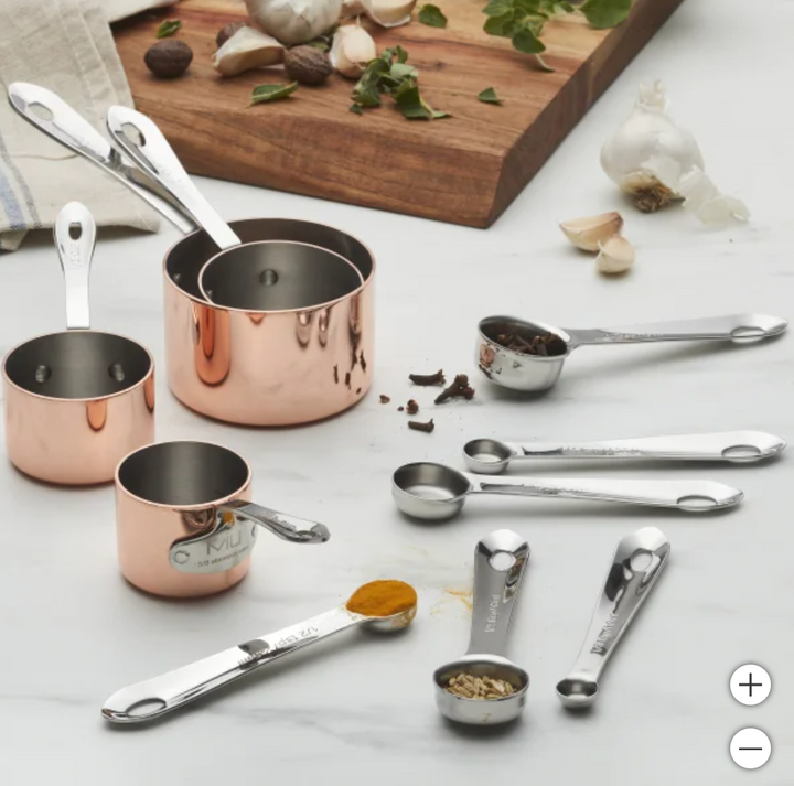 MIU Copper Plated & Stainless Steel Measuring Cups and Spoons, 10 Piece Set (new)