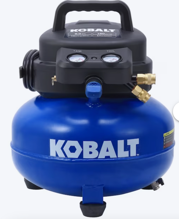 Kobalt 6-Gallon Portable Electric 150 PSI Pancake Air Compressor (open box)