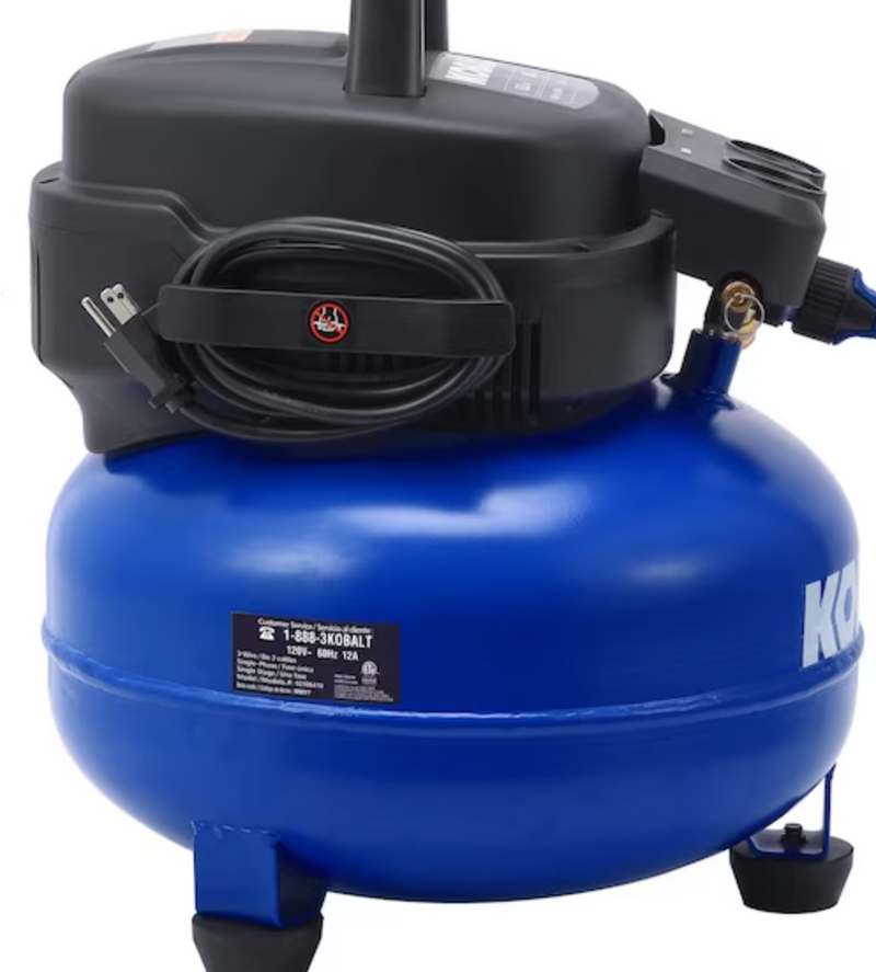 Kobalt 6-Gallon Portable Electric 150 PSI Pancake Air Compressor (open box)