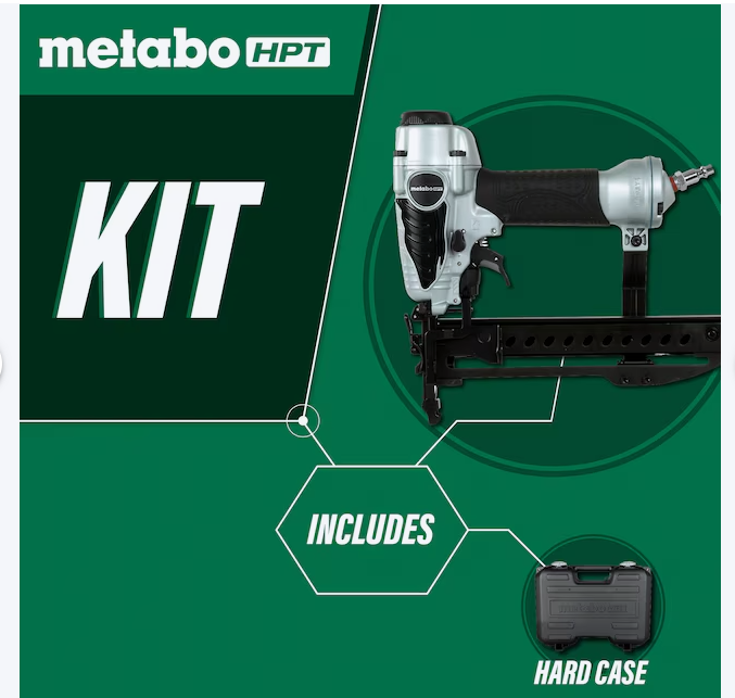 Grapadora neumática Metabo HPT calibre 18 de 1/4 pulg. con corona estrecha (USADA)