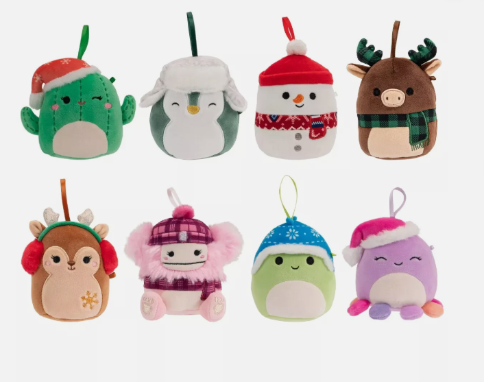 Squishmallows 4-inch Ornament Plush 8-Pack (new)