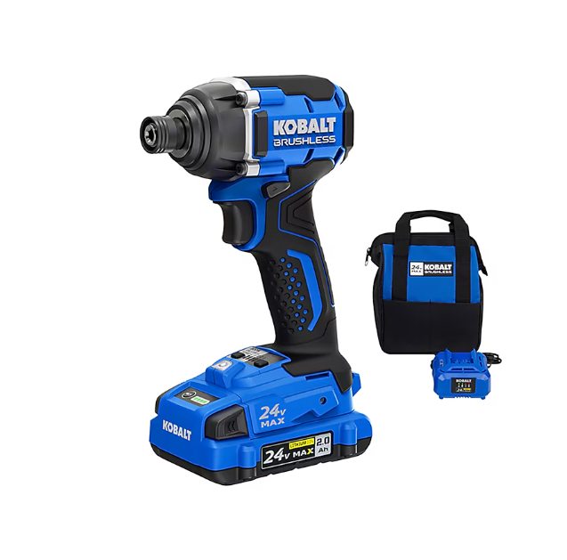 Kobalt 24-volt 1/4-in Brushless Cordless Impact Driver (Battery