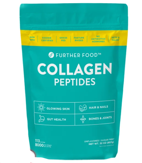 Further Food Grass-Fed Collagen Peptides Powder, Unflavored, 32.0 oz, 113 Servings (New)