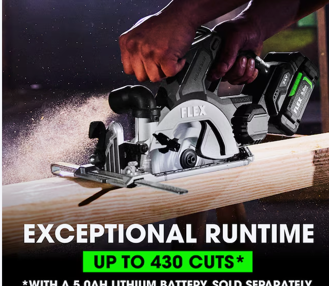 FLEX 24-volt 6-1/2-in Brushless Cordless Circular saw (Used)