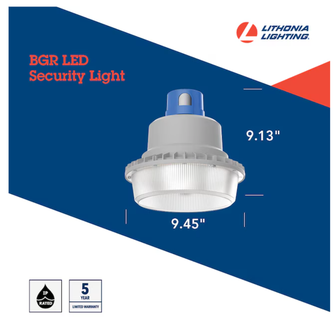 Lithonia Lighting 10000 -Lumen 120 -Watt Silver Hardwired LED Outdoor Area light (Used)