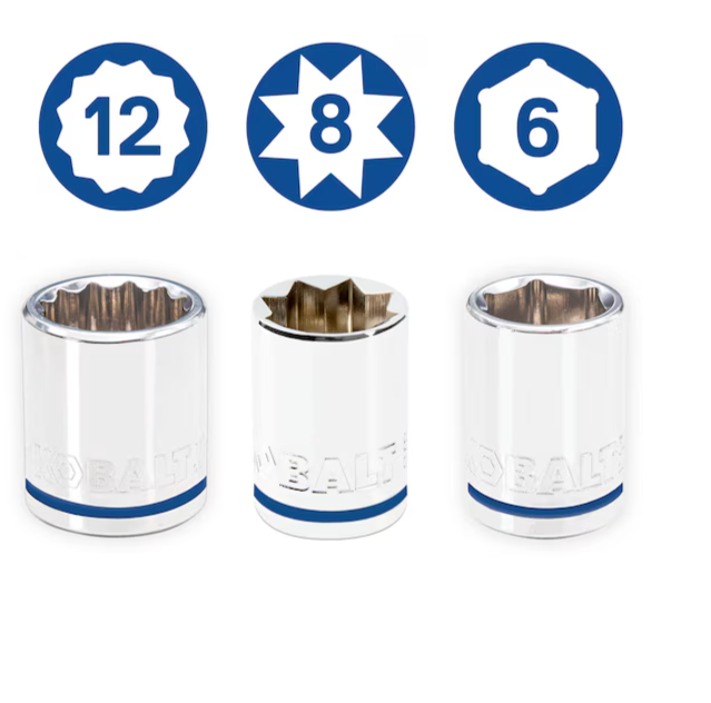 Kobalt 153 -Piece 1/2-in 3/8-in 1/4-in Drive Set Hex/Phillips/Slotted/Square/Torx/TR Torx Bit Driver Socket Set (new)