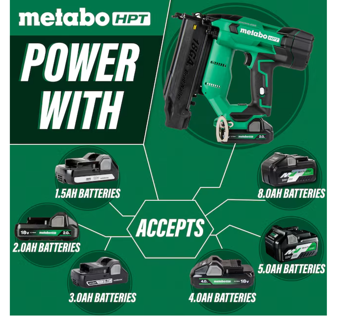 Metabo HPT MultiVolt 2-in 18 -Gauge Cordless Brad Nailer ( Battery Included ) (USED)