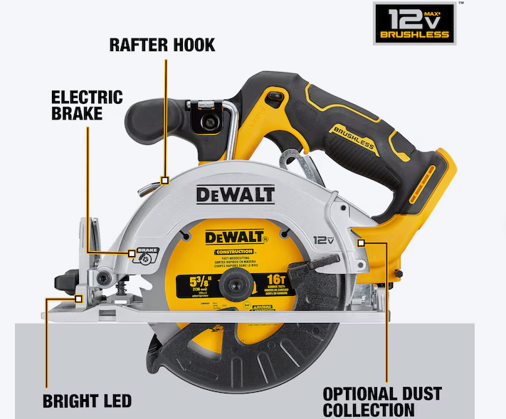 DEWALT XTREME 12-volt Max 5-3/8-in Brushless Cordless Circular saw (USED)