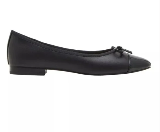 Steve Madden Glossie Black Ladies' Flat Ballerinas Ballets Woman's Size 7 (New)