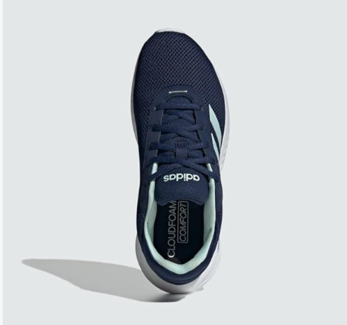 Adidas Womens Cloudfoam Comfy Lace Up Sneakers Shoes Casual Size 8 - Blue(New)