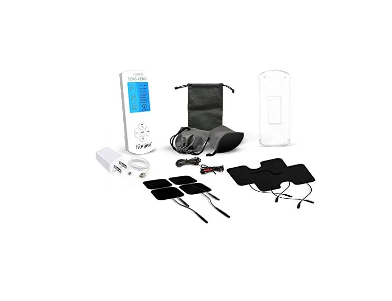 iReliev TENS Unit + EMS Muscle Stimulator Comes with 14 Therapy Modes (NEW)