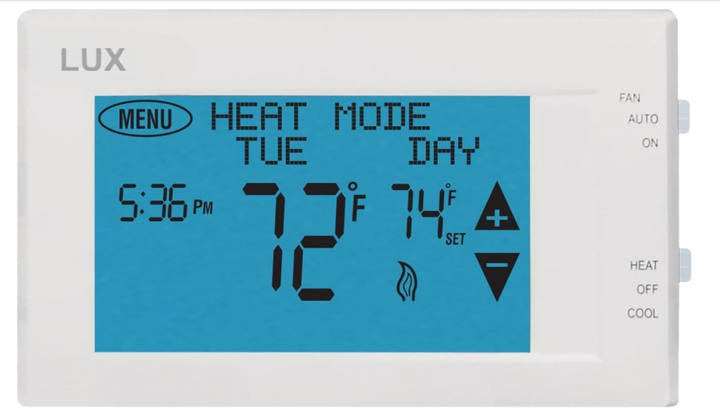 Lux Products TX9600TS Programmable Large Touchscreen Heating Cooling Thermostat, White (new)