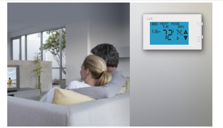 Lux Products TX9600TS Programmable Large Touchscreen Heating Cooling Thermostat, White (new)
