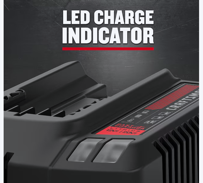 CRAFTSMAN V20 20 -Volt Lithium-ion ( Battery Charger ) (open box)