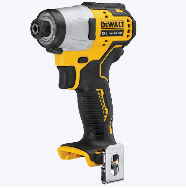 Atornillador de impacto inalámbrico sin escobillas DEWALT XTREME de 12 voltios máx. y 1/4 pulg. (herramienta básica)
