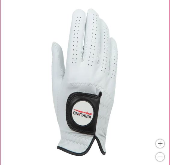 Kirkland Signature Leather Golf Glove Left Handed, 4-pack -Small (open box)