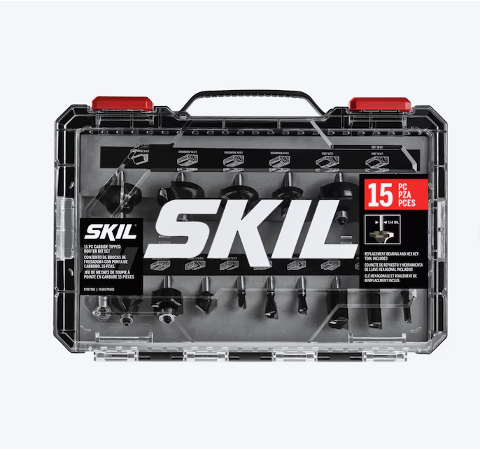 SKIL 15 -Piece Carbide-tipped Router Bit Set (OPEN BOX)