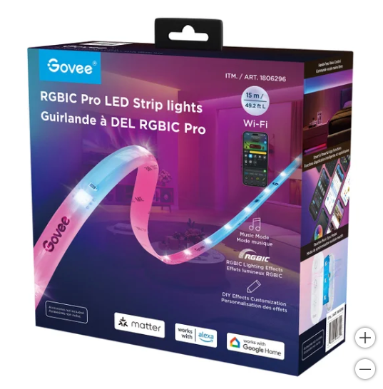 Govee 49.2ft RGBIC Pro LED Strip lights (new)
