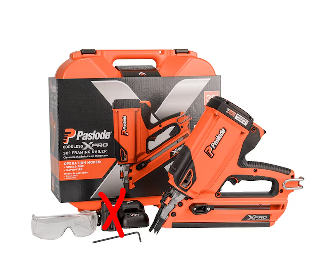 Paslode XPRO 3-1/4-in 30 -Degree Cordless Roundhead Framing Nailer (Battery Not Included ) (used)