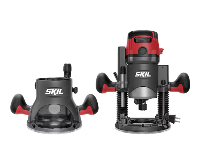 SKIL 1/4-in and 1/2-in 14 -Amp 2.5 -HP Variable Speed Combo Fixed/Plunge Router (USED)(BARE TOOL)