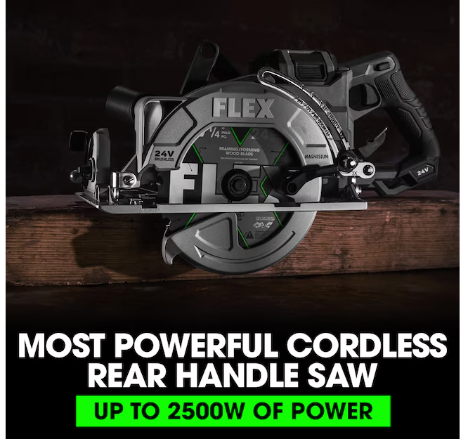 FLEX Rear Handle 24-volt 7-1/4-in Brushless Cordless Circular saw (bare tool) (Open Box)