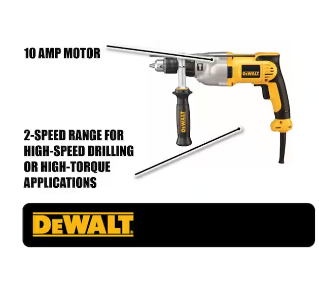 Dewalt 10 Amp 1/2 in. Variable Speed Reversible Pistol Grip Hammer Drill (used)