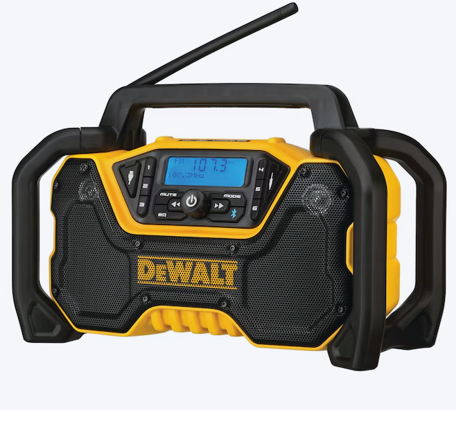 DEWALT 12-volt or 20-volt max Water Resistant Cordless Bluetooth Jobsite radio bluetooth adapter (open box)