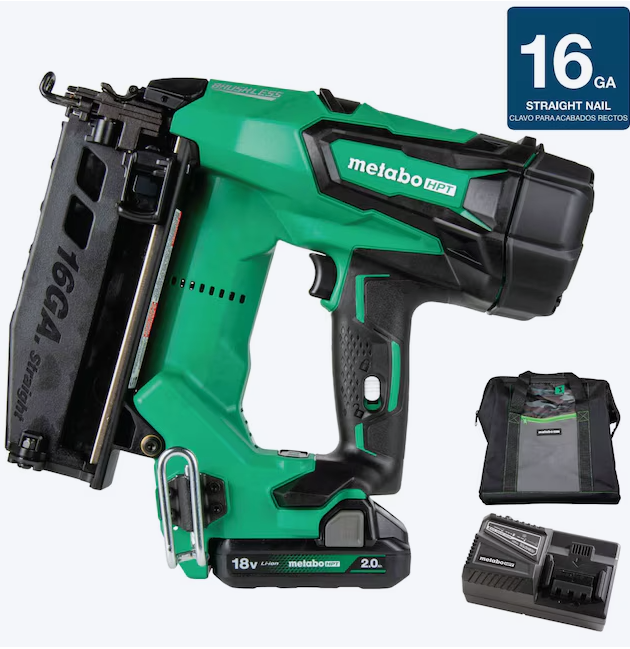 Metabo HPT MultiVolt 2-1/2-in 16 -Gauge Cordless Straight Finish Nailer ( Battery Included ) (USED)(NO BOX)