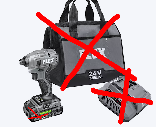FLEX COMPACT 24-volt 1/4-in Brushless Cordless Impact Driver (Used) (Bare Tool)