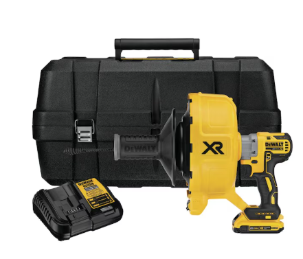 DEWALT 20-Volt 5/16-in dia x 35-ft L Black oxide 2 Ah Cordless Machine Augers (Battery Included) (Charger Included) (Used)