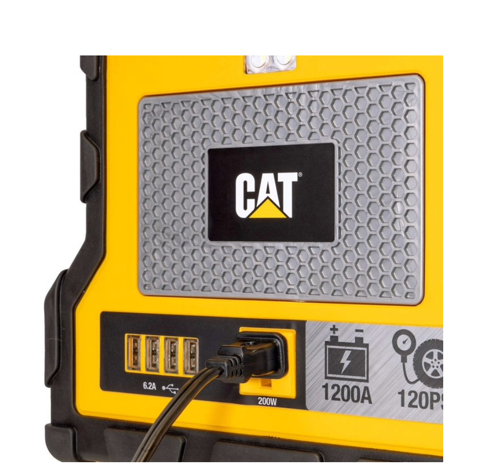 Cat Power Station with 1,200-Peak-Amp Jump Starter, Tire Compressor, and Power Inverter, CJ1000DXT (Used)