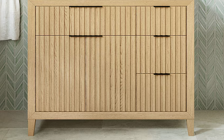 Origin 21 Tindall 42-in Natural Undermount Single Sink Bathroom Vanity (No Top) (DAMAGED)