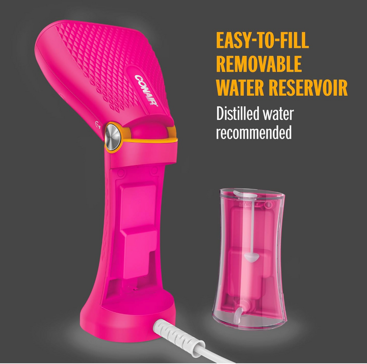 Conair Handheld Garment Steamer for Clothes - Power Steam: Small Size, Big Power - Pink