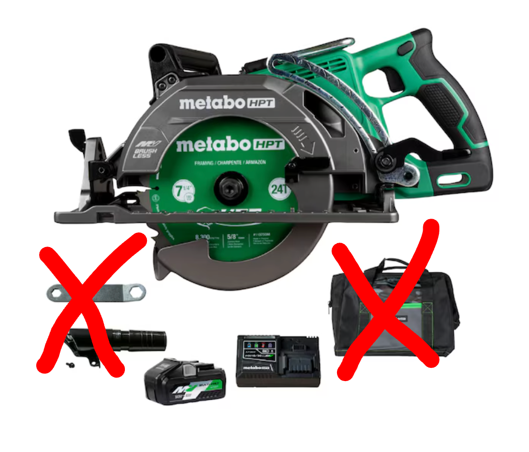 Metabo HPT Multi-Volt 36-volt 4 -Amp 7-1/4-in Brushless Hybrid Capable Cordless Circular saw (Battery Included and Charger Included) (Used)