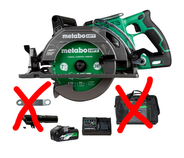 Metabo HPT Multi-Volt 36-volt 4 -Amp 7-1/4-in Brushless Hybrid Capable Cordless Circular saw (Battery Included and Charger Included) (Used)