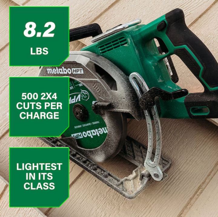 Metabo HPT Multi-Volt 36-volt 4 -Amp 7-1/4-in Brushless Hybrid Capable Cordless Circular saw (Battery Included and Charger Included) (Used)