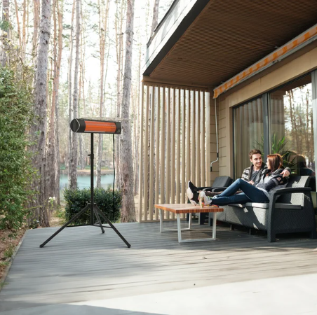 Kenmore Infrared Electric 1500W Carbon Portable Patio Heater with Tripod & Remote (Open Box)