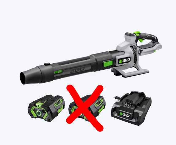 EGO POWER+ 56v 880-CFM 200-MPH Cordless Battery Handheld Leaf Blower with (1) 4-Ah Battery and Charger Included (Used)