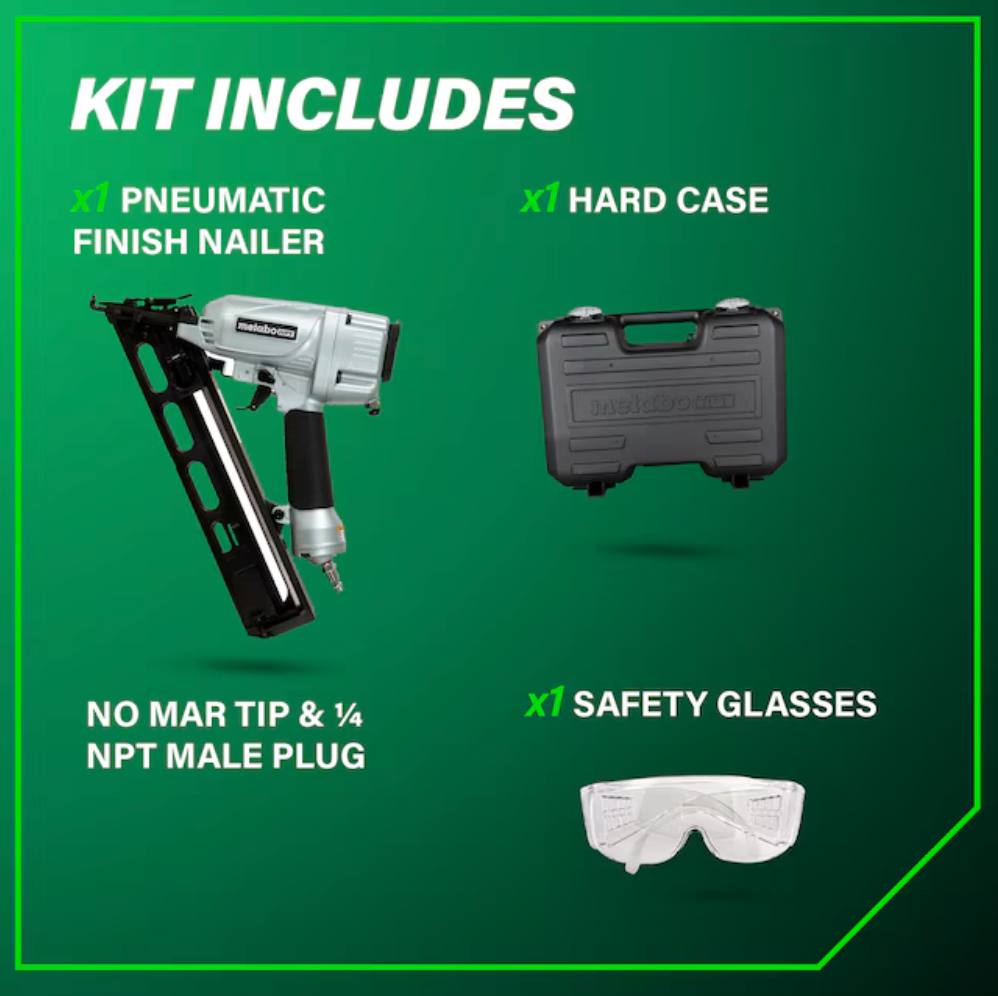 Metabo HPT 2-1/2-in 15 -Gauge Pneumatic Angled Finish Nailer (USED)