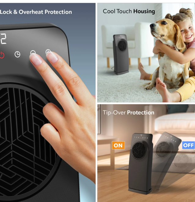 Lasko Elite Collection Revolution Full-Room Ceramic Heater with Remote, CC23645, Black (Used)