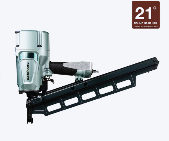 Metabo HPT 3-1/4-in 21 -Degree Pneumatic Roundhead Framing Nailer (Used)