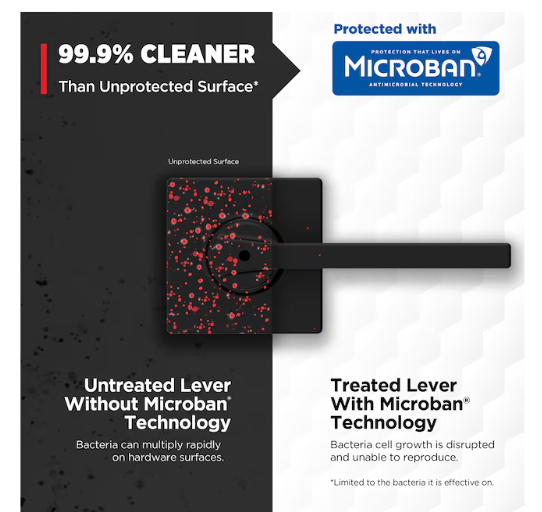 Kwikset Casey Matte Black Interior or Bed/Bath Privacy Door Handle Contractor Pack 10 -Pack (OPEN BOX)