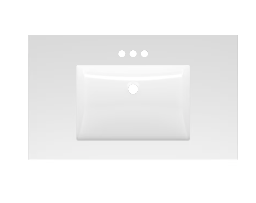 Project Source Series 36-in True White Bathroom Vanity Base Cabinet (OPEN BOX)